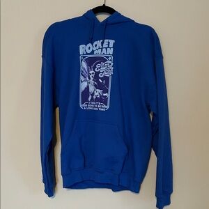 Electric Blue Rocket Man Feather Suit Hoodie